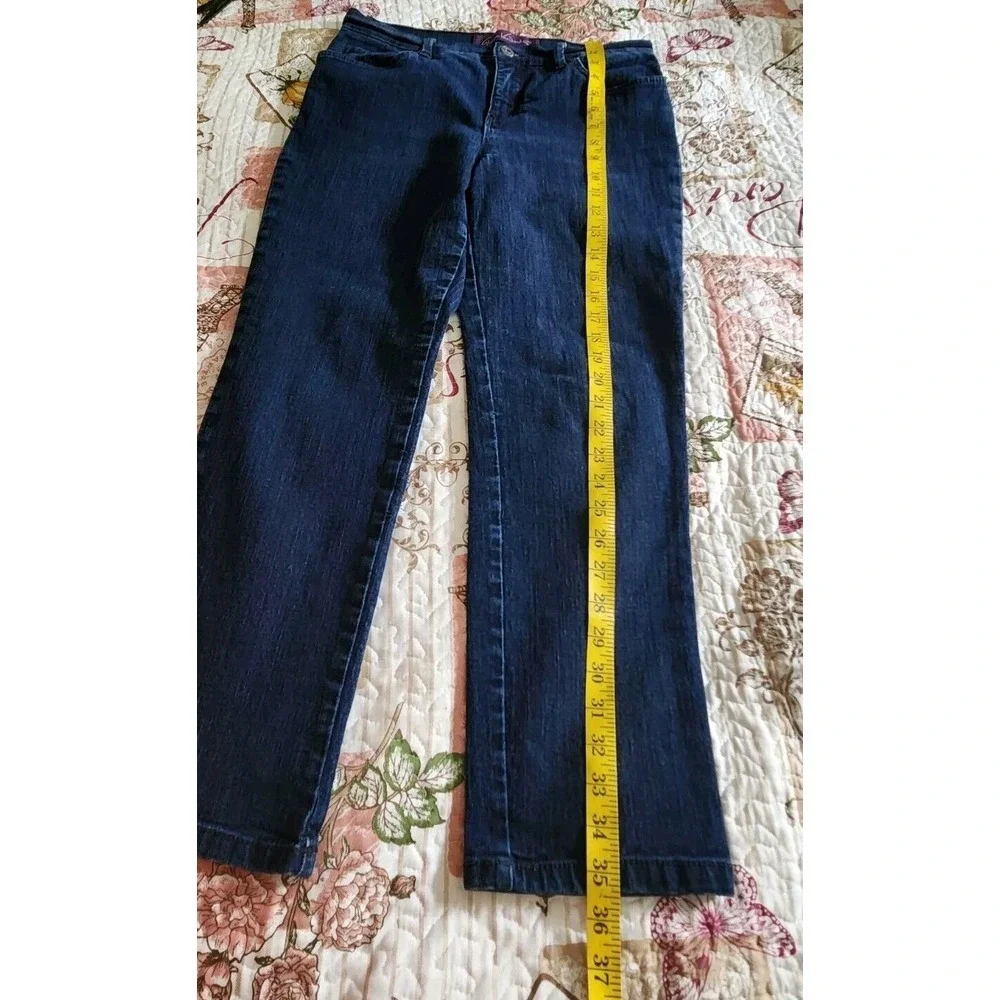 Gloria Vanderbilt Amanda Womens Straight Leg High-Rise Jeans Pants Blue 8‎ Short